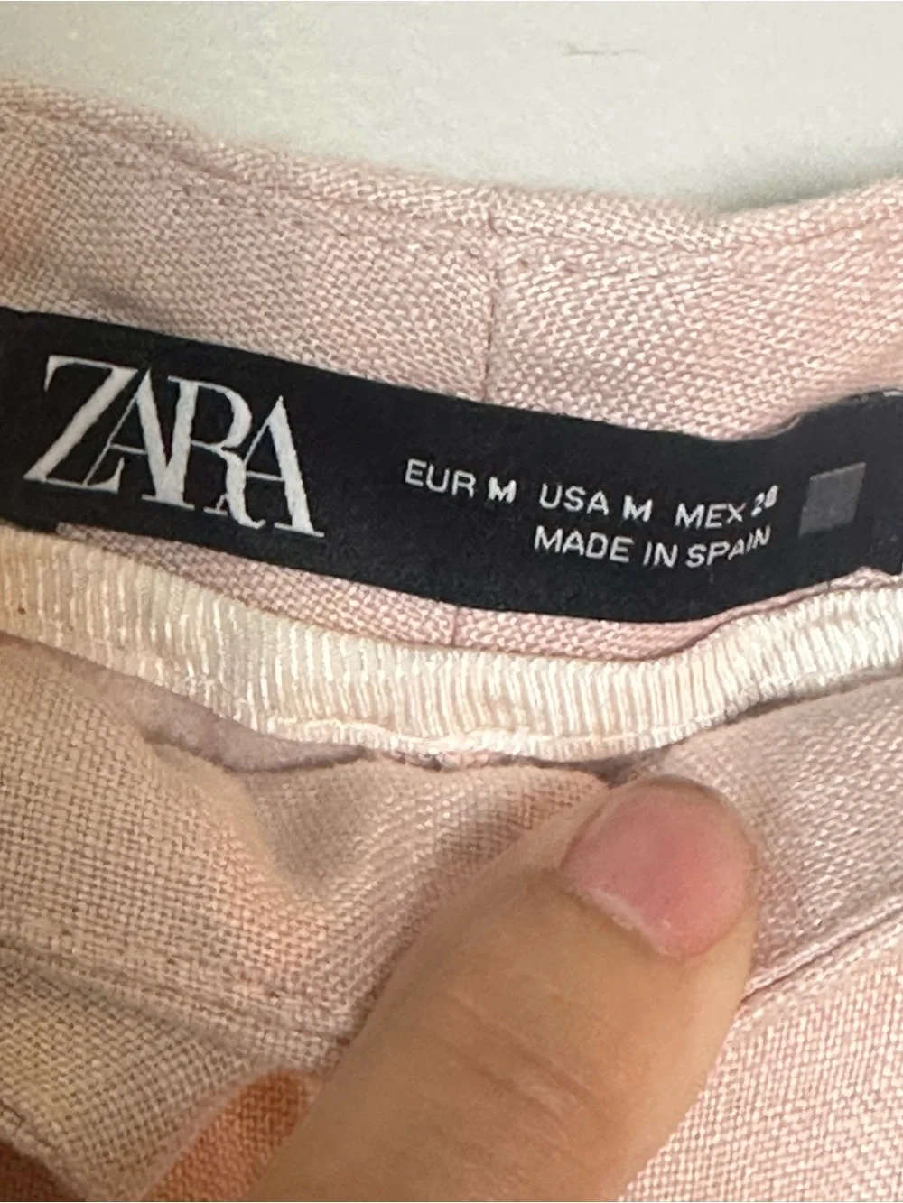 ZARA 2Piece Linen Wide Keg Pants and One Button Blazer Pant set, Medium
